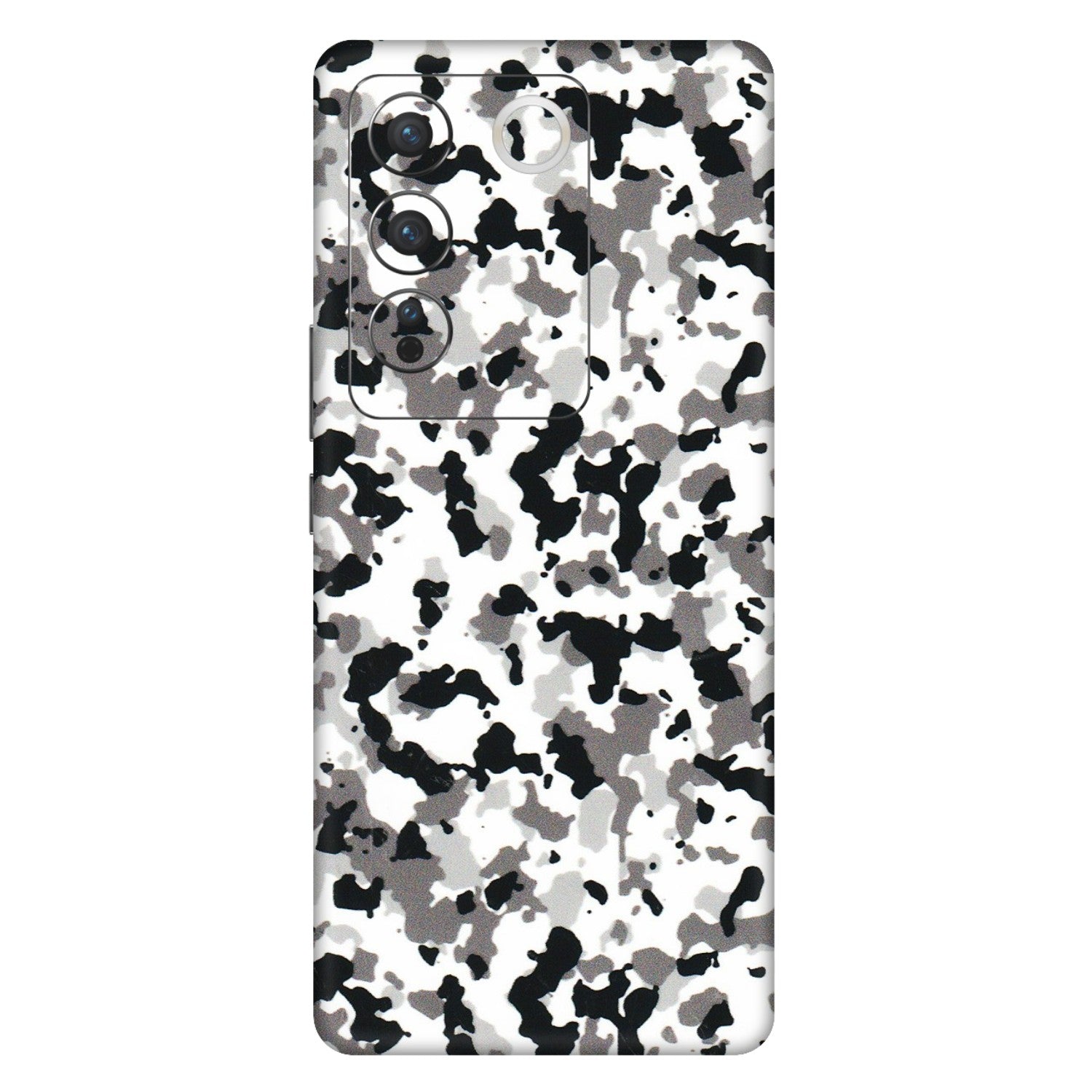 VIVO Z/V/X/T/U/S Series Phone Skins (All Models) - White Black Camouflage - 3D Embossed Finish (L-18) Vivo V27 (5G)