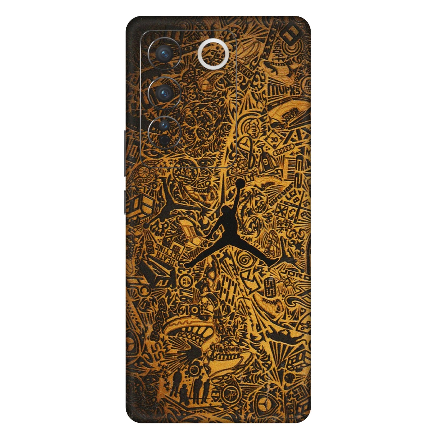VIVO Z/V/X/T/U/S Series Phone Skins (All Models) - Premium Gold Basketball Player - 3D Embossed Finish (L-236) Vivo V27 (5G)