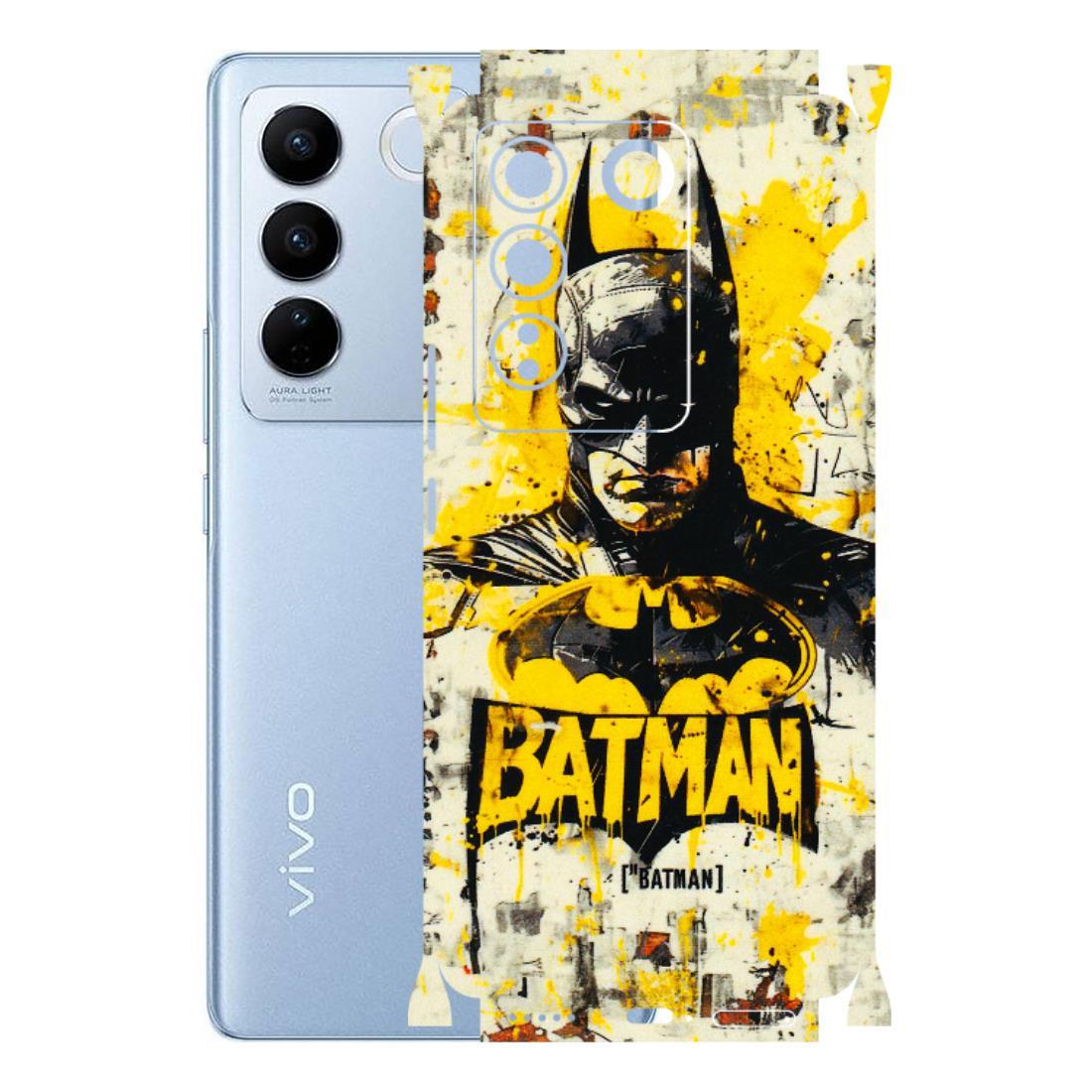 VIVO Z/V/X/T/U/S Series Phone Skins (All Models) - Batman Yellow BT - 3D Embossed Finish (L-304) Vivo V27 (5G)