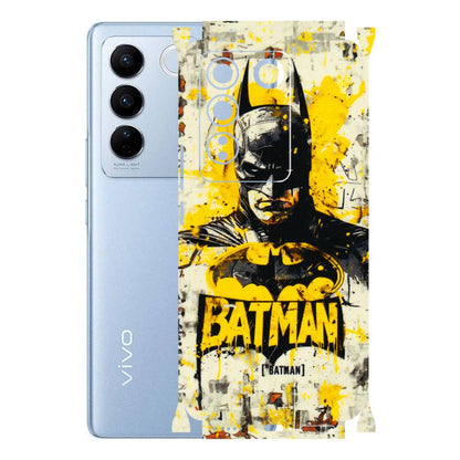 VIVO Z/V/X/T/U/S Series Phone Skins (All Models) - Batman Yellow BT - 3D Embossed Finish (L-304) Vivo V27 (5G)
