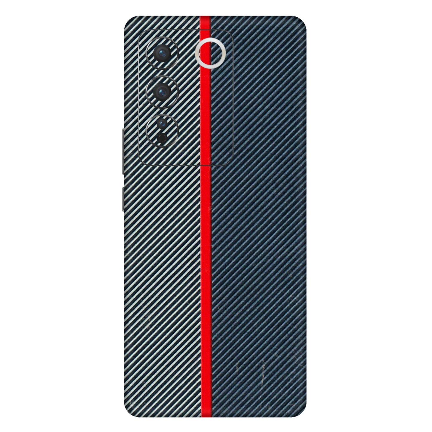 VIVO Z/V/X/T/U/S Series Phone Skins (All Models) - Blue Sober Lines - 3D Embossed Finish (L-305) Vivo V27 (5G)