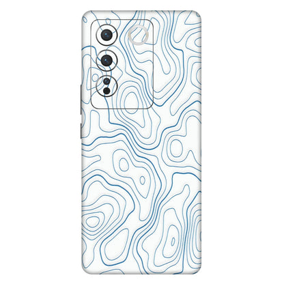 VIVO Z/V/X/T/U/S Series Phone Skins (All Models) - Blue And White Swirls - Matte Finish (M-139) Vivo V27 (5G)