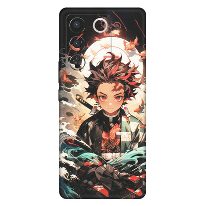 VIVO Z/V/X/T/U/S Series Phone Skins (All Models) - Tanjiro Demon Slayer Anime - Matte Finish (M-158) Vivo V27 (5G)