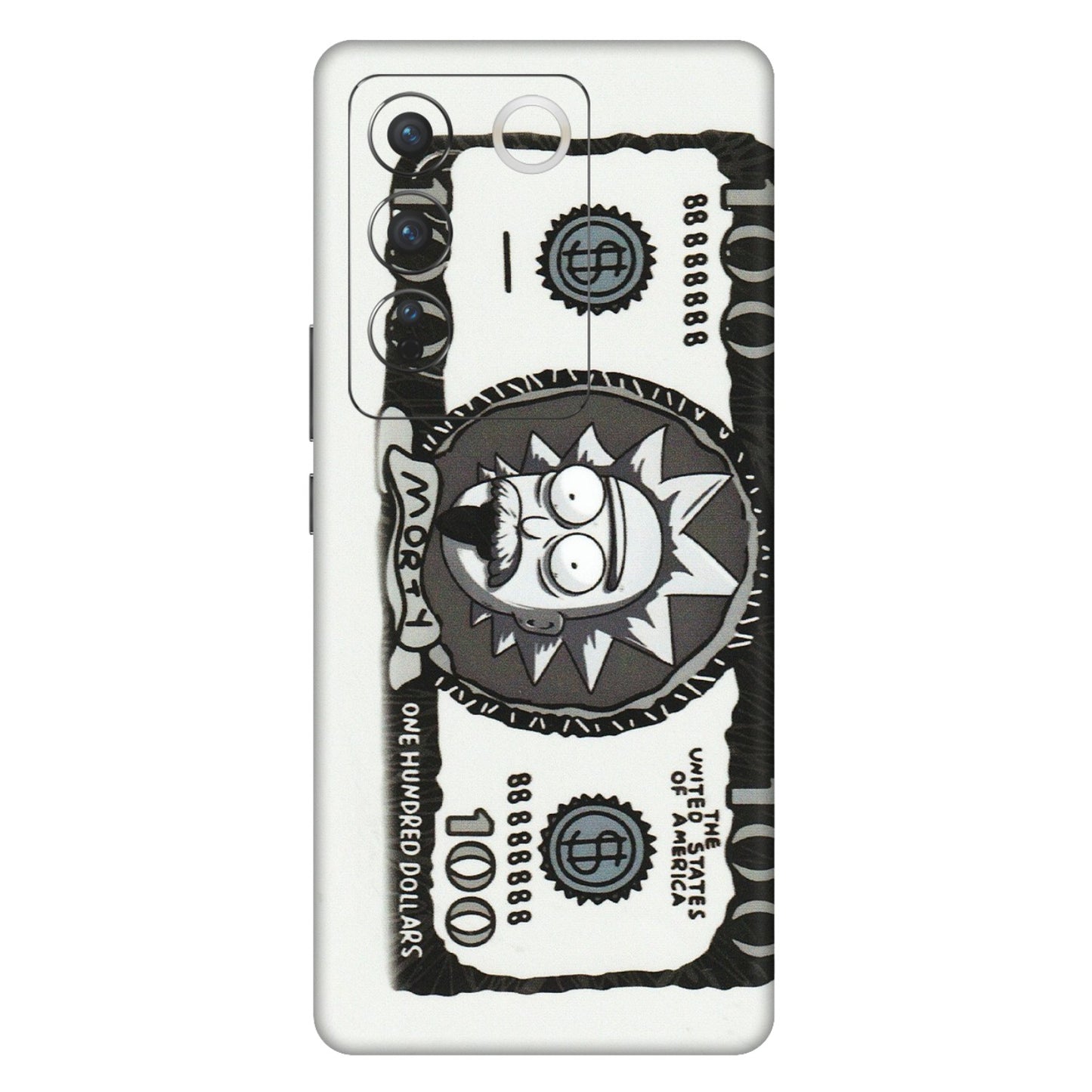 VIVO Z/V/X/T/U/S Series Phone Skins (All Models) - Rick And Morty Hundred Dollar Anime - Matte Finish (M-161) Vivo V27 (5G)