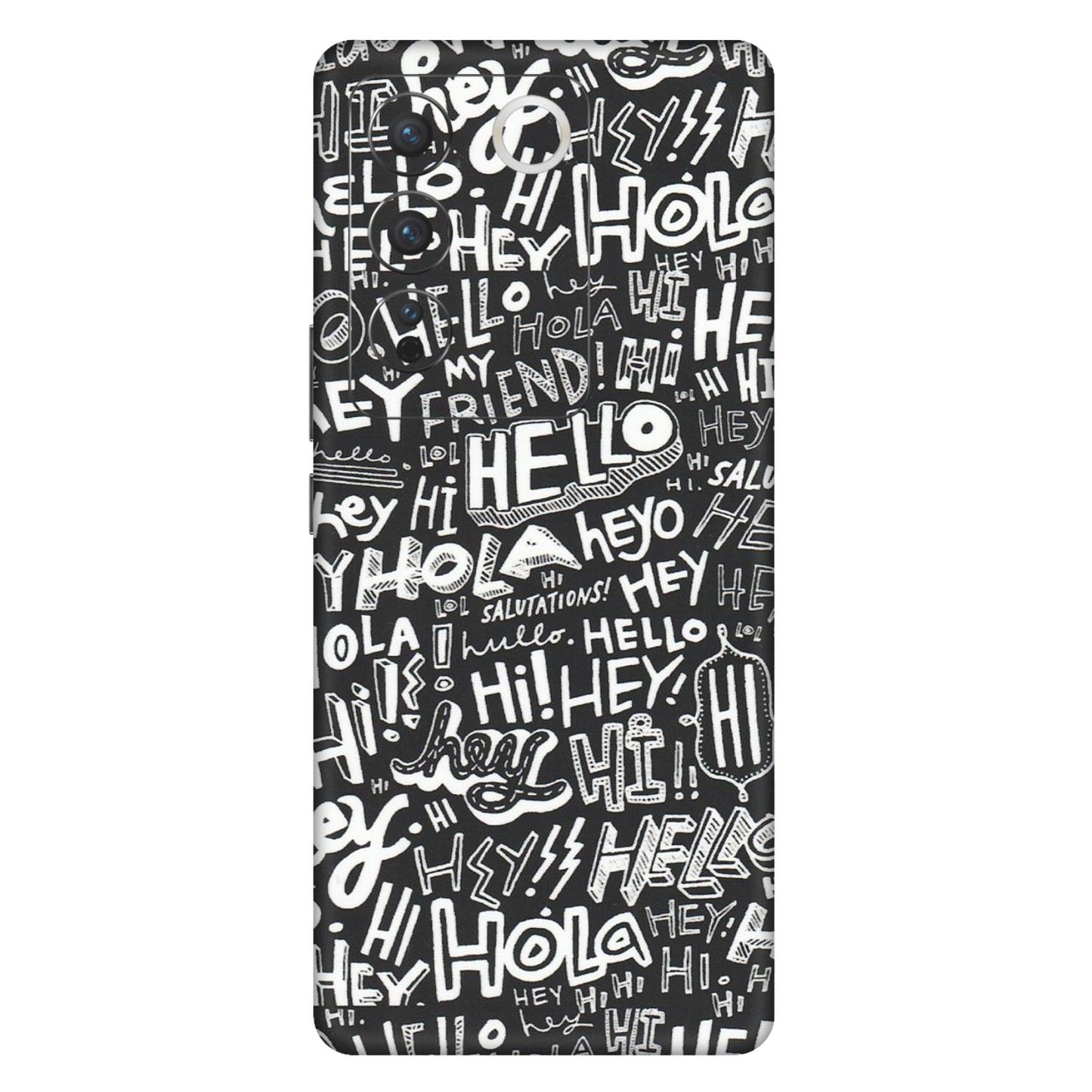 VIVO Z/V/X/T/U/S Series Phone Skins (All Models) - Hi Hello Doodles - Matte Finish (M-25) Vivo V27 (5G)