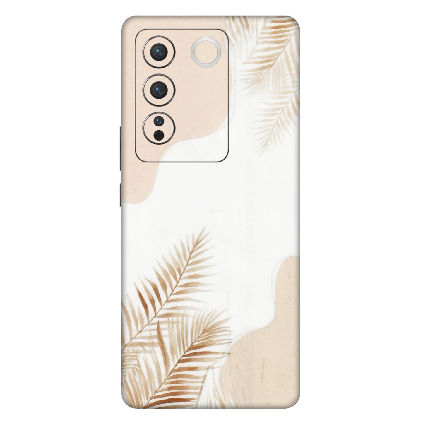 VIVO Z/V/X/T/U/S Series Phone Skins (All Models) - Gold Petals Abstract - Transparent Finish (T-08) Vivo V27 (5G)