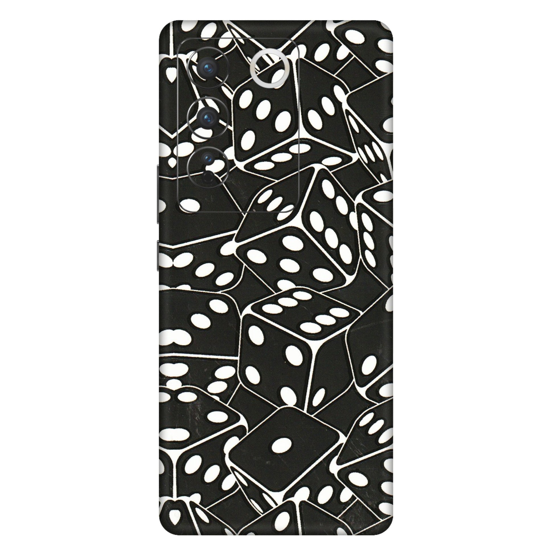 VIVO Z/V/X/T/U/S Series Phone Skins (All Models) - Big Black Dices - 3D Embossed Finish (L-106) Vivo V27 Pro (5G)