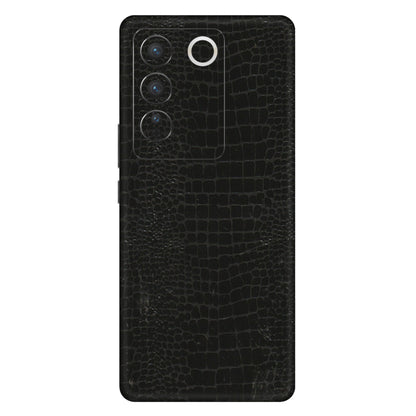VIVO Z/V/X/T/U/S Series Phone Skins (All Models) - Snake Leather Black - 3D Embossed Finish (L-107) Vivo V27 Pro (5G)