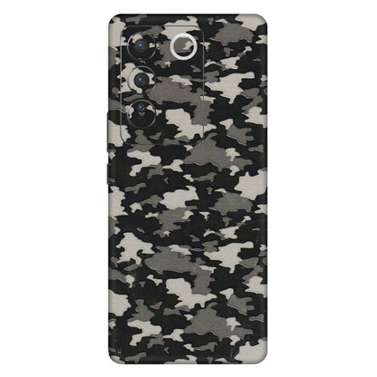 VIVO Z/V/X/T/U/S Series Phone Skins (All Models) - Black/Grey Camoflaunge - 3D Embossed Finish (L-142) Vivo V27 Pro (5G)