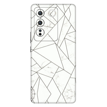 VIVO Z/V/X/T/U/S Series Phone Skins (All Models) - Luxury White Marble Effect - 3D Embossed Finish (L-168) Vivo V27 Pro (5G)