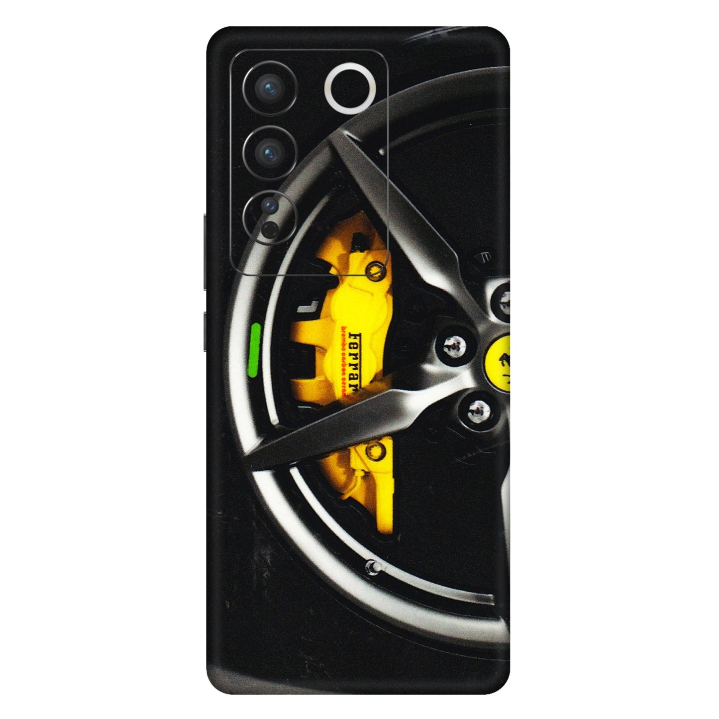 VIVO Z/V/X/T/U/S Series Phone Skins (All Models) - Ferrari Wheel Alloy - 3D Embossed Finish (L-173) Vivo V27 Pro (5G)