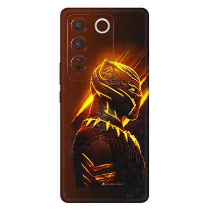 VIVO Z/V/X/T/U/S Series Phone Skins (All Models) - Gold Black Panther - 3D Embossed Finish (L-181) Vivo V27 Pro (5G)