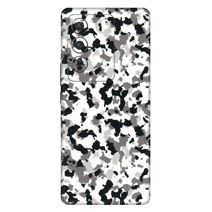 VIVO Z/V/X/T/U/S Series Phone Skins (All Models) - White Black Camouflage - 3D Embossed Finish (L-18) Vivo V27 Pro (5G)