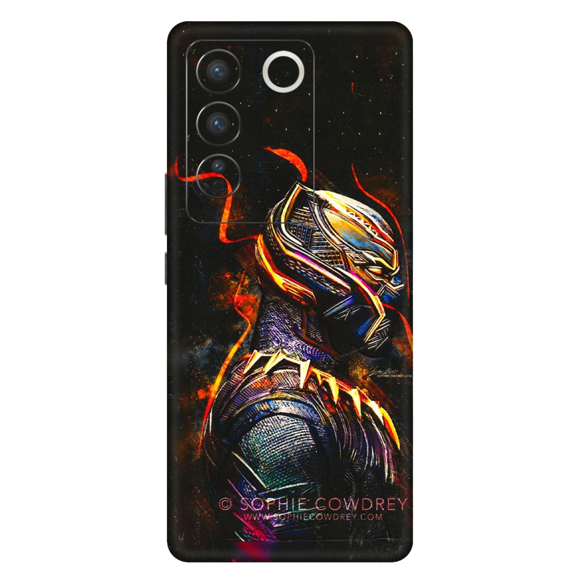 VIVO Z/V/X/T/U/S Series Phone Skins (All Models) - Black Panther - 3D Embossed Finish (L-190) Vivo V27 Pro (5G)