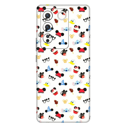 VIVO Z/V/X/T/U/S Series Phone Skins (All Models) - Minnie Mouse & Donald Doodles s - 3D Embossed Finish (L-194) Vivo V27 Pro (5G)