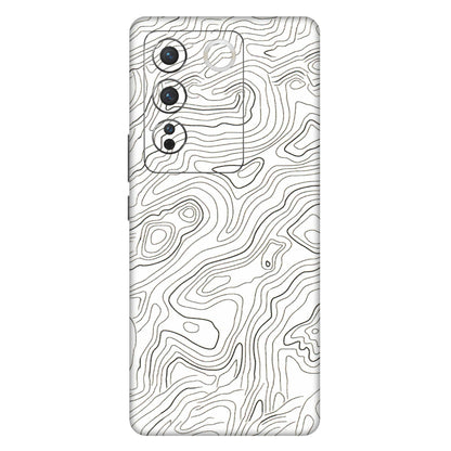VIVO Z/V/X/T/U/S Series Phone Skins (All Models) - White Black Swirls - 3D Embossed Finish (L-219) Vivo V27 Pro (5G)