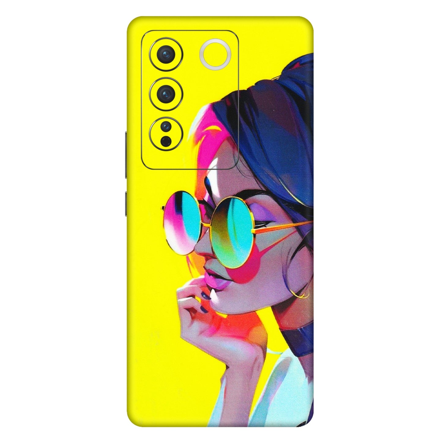 VIVO Z/V/X/T/U/S Series Phone Skins (All Models) - Bold Stylish Girl - 3D Embossed Finish (L-222) Vivo V27 Pro (5G)