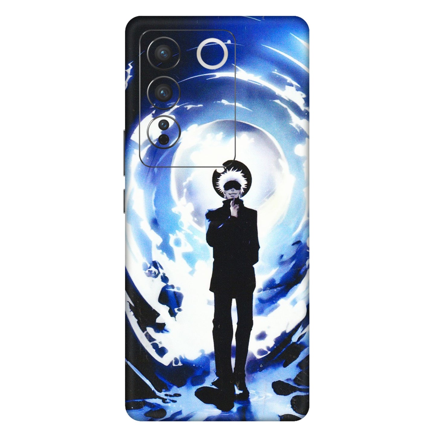 VIVO Z/V/X/T/U/S Series Phone Skins (All Models) - Satoru Gojo Dark Blue - 3D Embossed Finish (L-235) Vivo V27 Pro (5G)