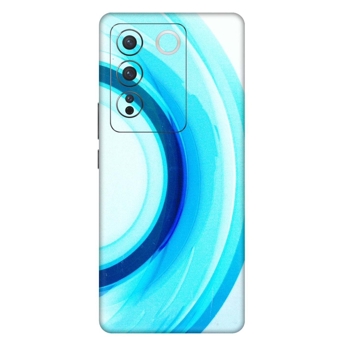 VIVO Z/V/X/T/U/S Series Phone Skins (All Models) - The Blue Curve - 3D Embossed Finish (L-244) Vivo V27 Pro (5G)