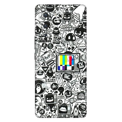 VIVO Z/V/X/T/U/S Series Phone Skins (All Models) - Doodles Positive Art - 3D Embossed Finish (L-263) Vivo V27 Pro (5G)