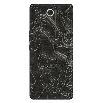VIVO Z/V/X/T/U/S Series Phone Skins (All Models) - Abstract White Line Map - 3D Embossed Finish (L-269) Vivo V27 Pro (5G)