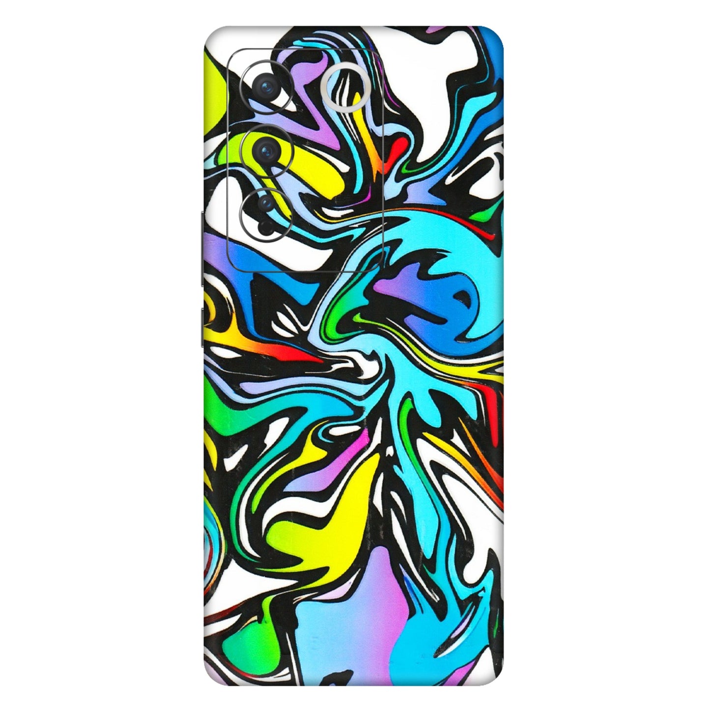 VIVO Z/V/X/T/U/S Series Phone Skins (All Models) - Abstract Colour Paints - 3D Embossed Finish (L-271) Vivo V27 Pro (5G)