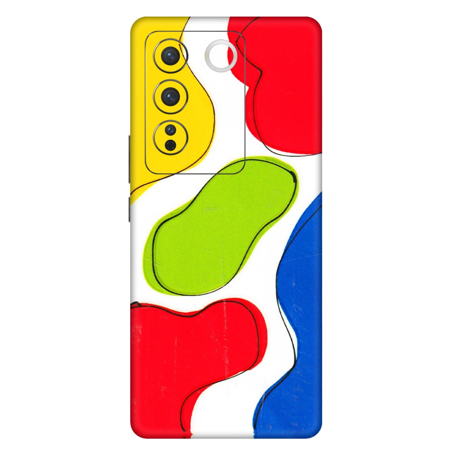 VIVO Z/V/X/T/U/S Series Phone Skins (All Models) - RGB Colour Paint - 3D Embossed Finish (L-284) Vivo V27 Pro (5G)