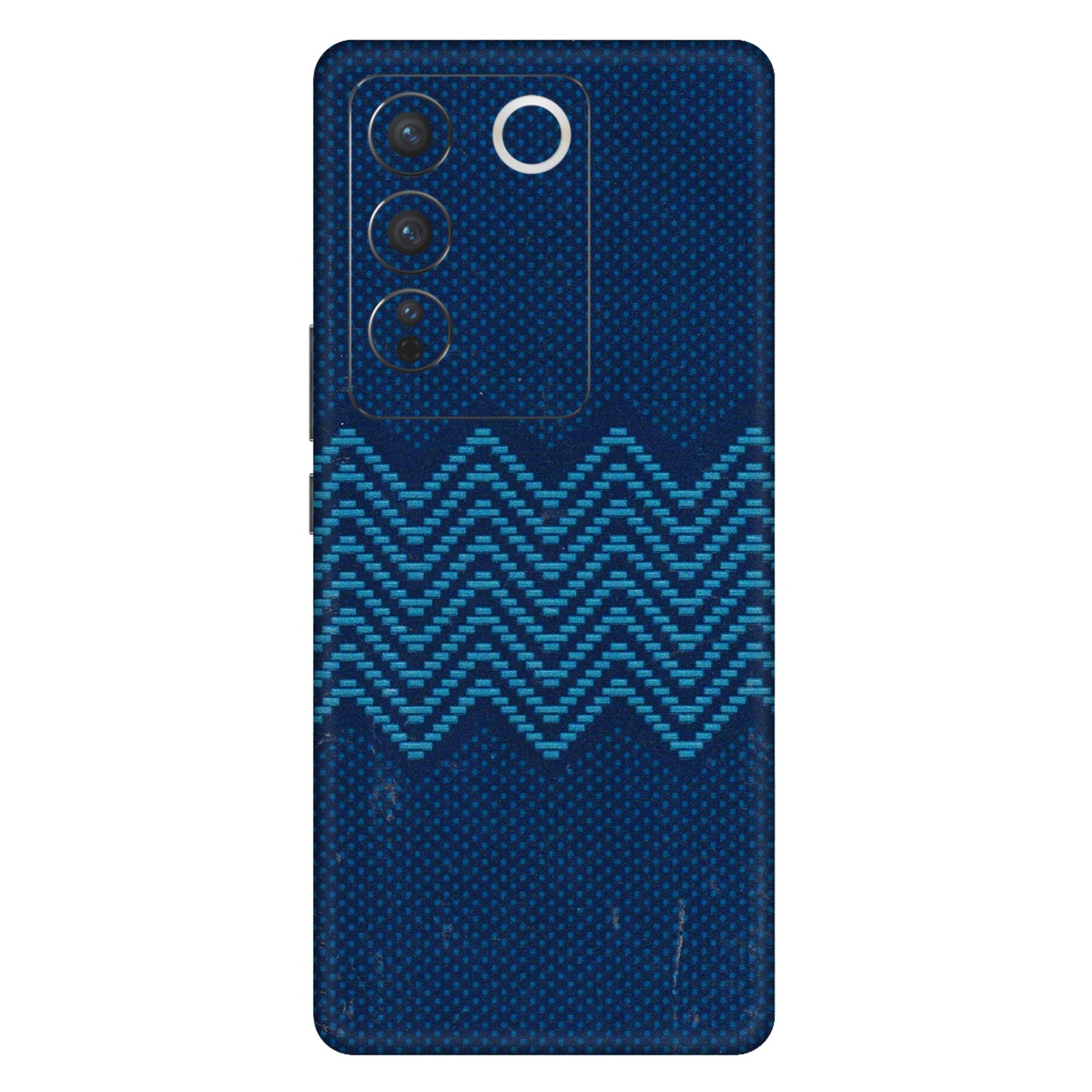 VIVO Z/V/X/T/U/S Series Phone Skins (All Models) - Blue Sober Waves - 3D Embossed Finish (L-306) Vivo V27 Pro (5G)