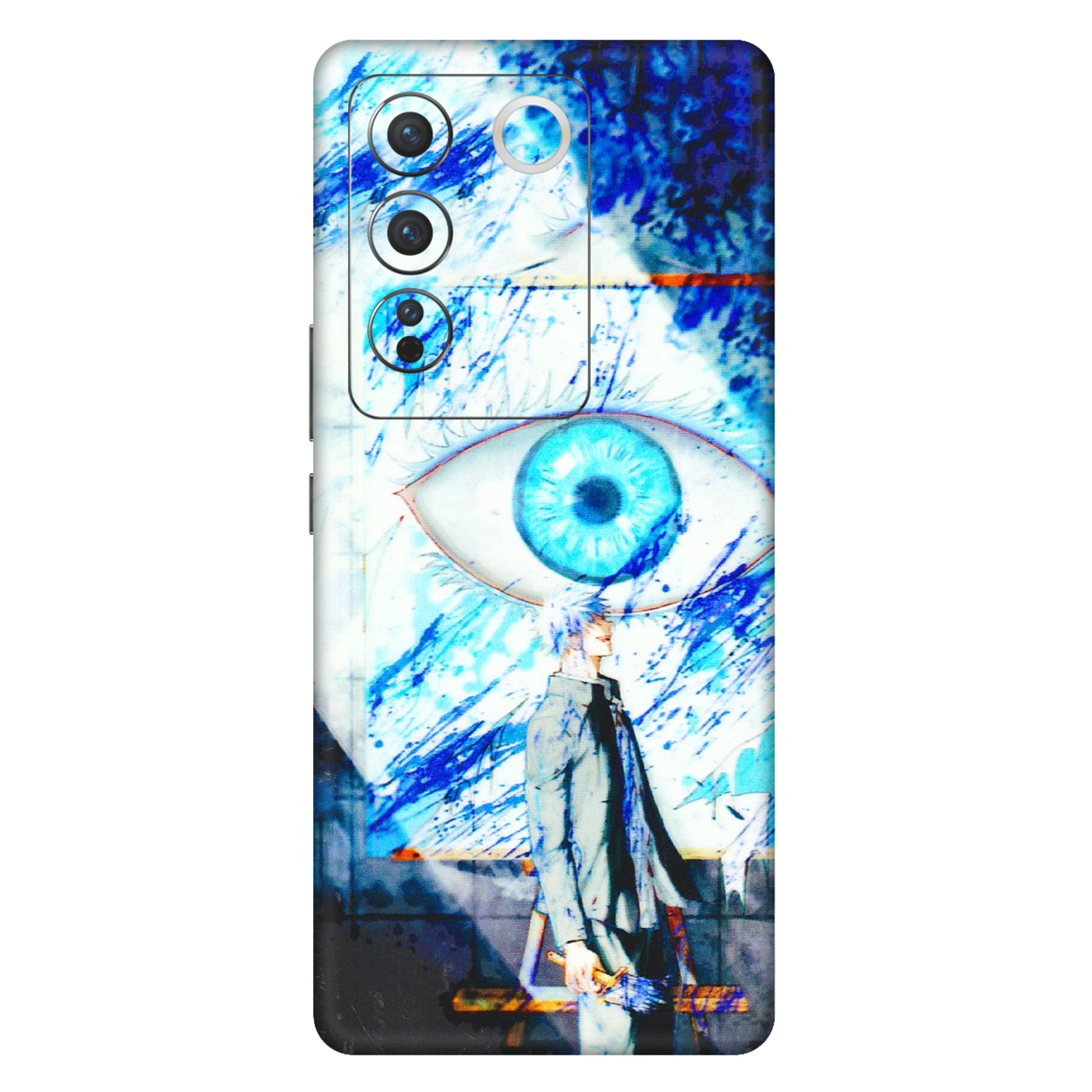 VIVO Z/V/X/T/U/S Series Phone Skins (All Models) - Anime Sea Blue Eye - 3D Embossed Finish (L-318) Vivo V27 Pro (5G)