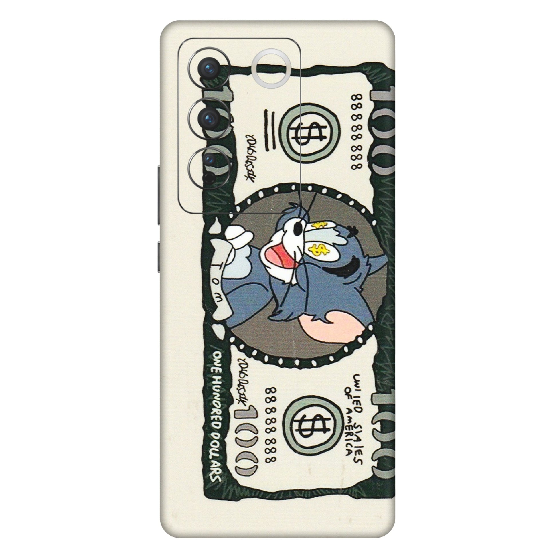 VIVO Z/V/X/T/U/S Series Phone Skins (All Models) - Tom Hundred Dollar - 3D Embossed Finish (L-324) Vivo V27 Pro (5G)