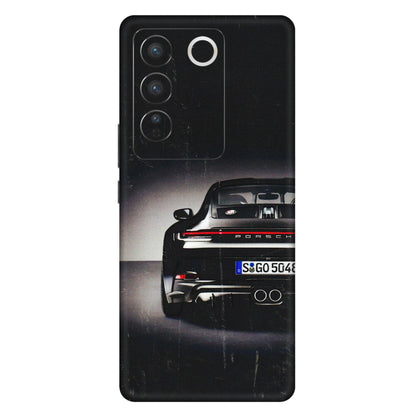 VIVO Z/V/X/T/U/S Series Phone Skins (All Models) - New Black Porsche GT3 - 3D Embossed Finish (L-327) Vivo V27 Pro (5G)