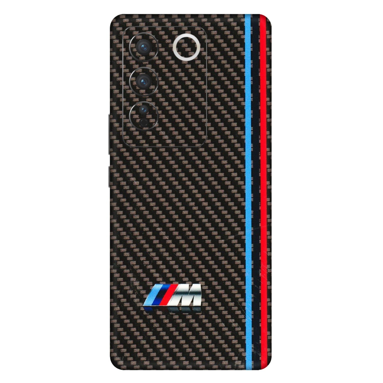 VIVO Z/V/X/T/U/S Series Phone Skins (All Models) - BM Carbon Fiber Feels - 3D Embossed Finish (L-38) Vivo V27 Pro (5G)