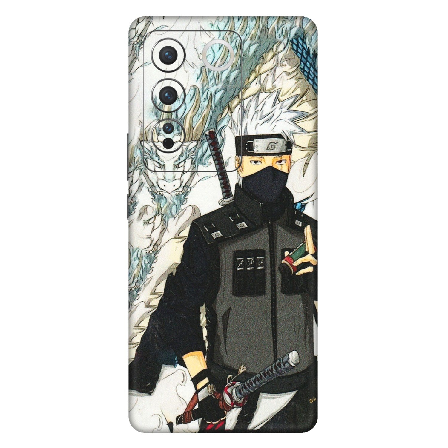 VIVO Z/V/X/T/U/S Series Phone Skins (All Models) - Kakashi Hatake Naruto Anime - 3D Embossed Finish (L-46) Vivo V27 Pro (5G)