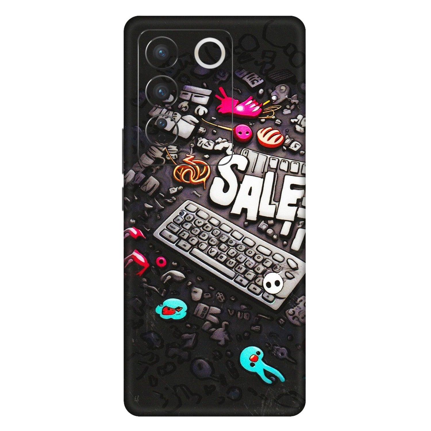 VIVO Z/V/X/T/U/S Series Phone Skins (All Models) - Gadgets Sale - 3D Embossed Finish (L-50) Vivo V27 Pro (5G)