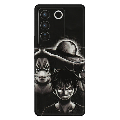 VIVO Z/V/X/T/U/S Series Phone Skins (All Models) - Black Luffy Hat - 3D Embossed Finish (L-57) Vivo V27 Pro (5G)