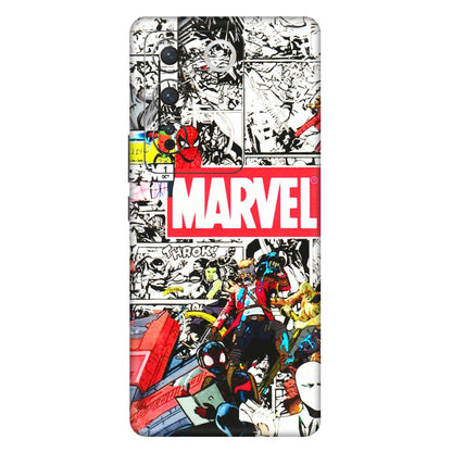 VIVO Z/V/X/T/U/S Series Phone Skins (All Models) - Marvel Colorful Comic - 3D Embossed Finish (L-64) Vivo V27 Pro (5G)