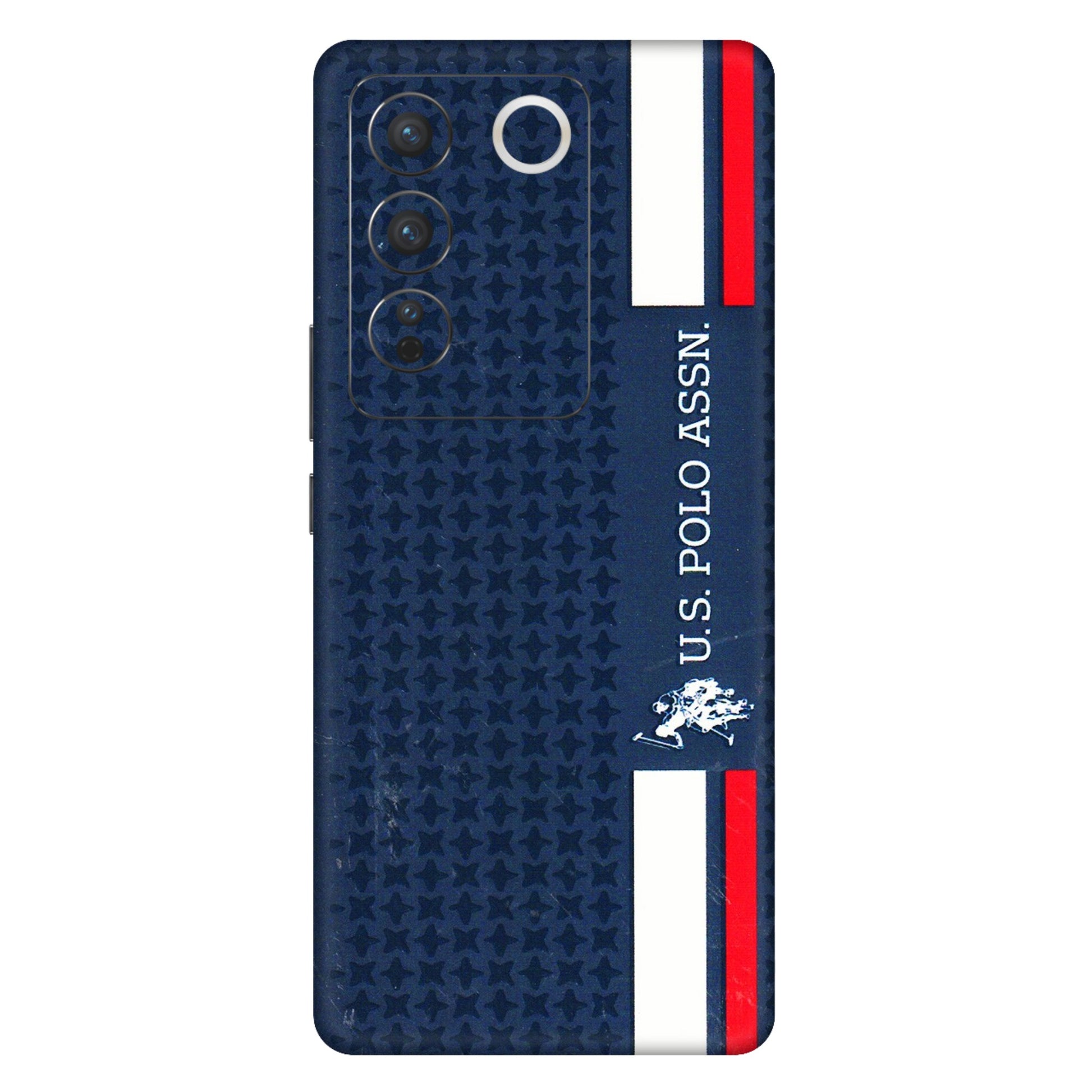 VIVO Z/V/X/T/U/S Series Phone Skins (All Models) - US POLO Designer Brand - 3D Embossed Finish (L-65) Vivo V27 Pro (5G)