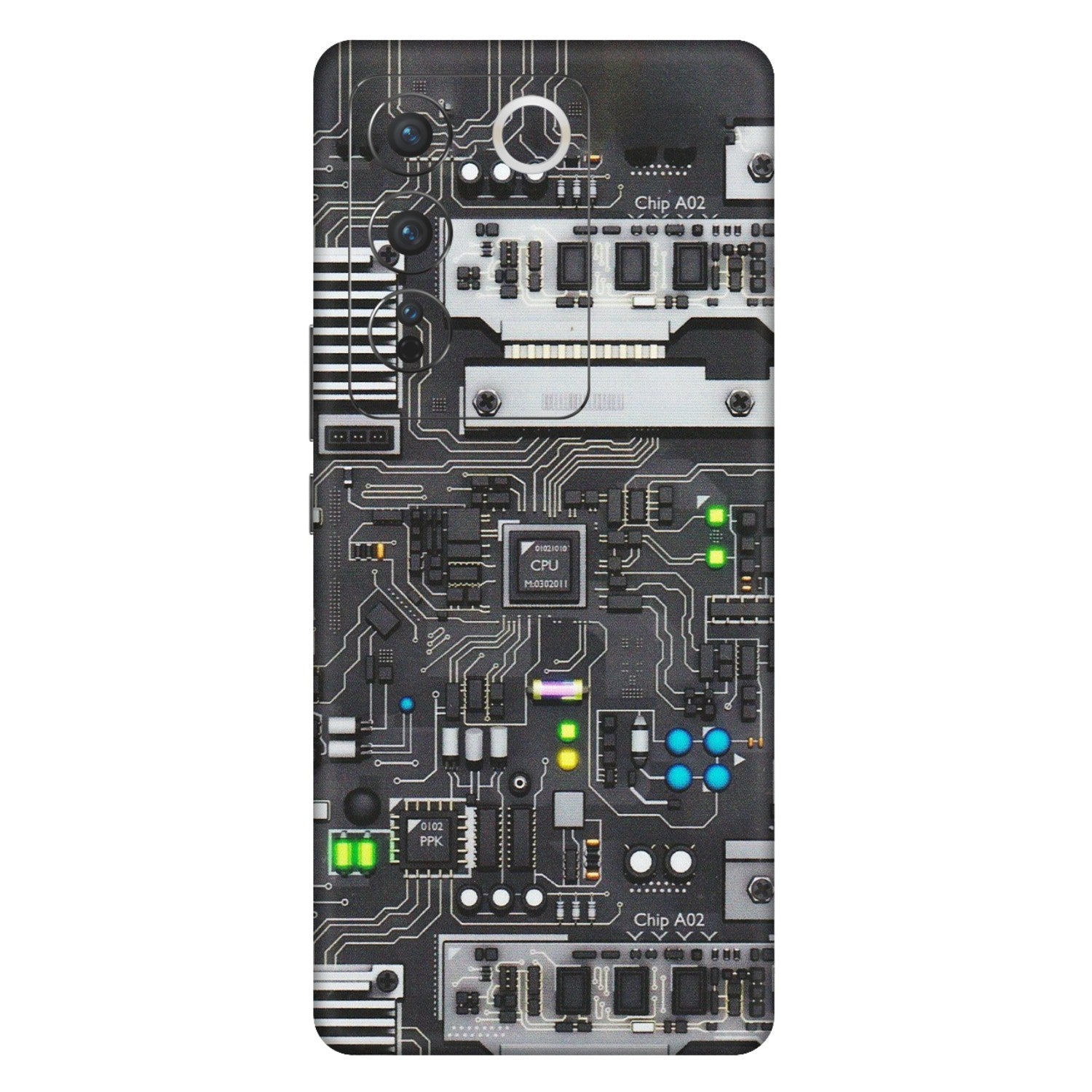 VIVO Z/V/X/T/U/S Series Phone Skins (All Models) - Motherboard Internals - Matte Finish (M-135) Vivo V27 Pro (5G)
