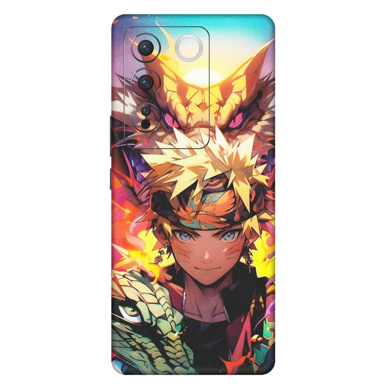 VIVO Z/V/X/T/U/S Series Phone Skins (All Models) - Angry Naruto Anime - Matte Finish (M-148) Vivo V27 Pro (5G)