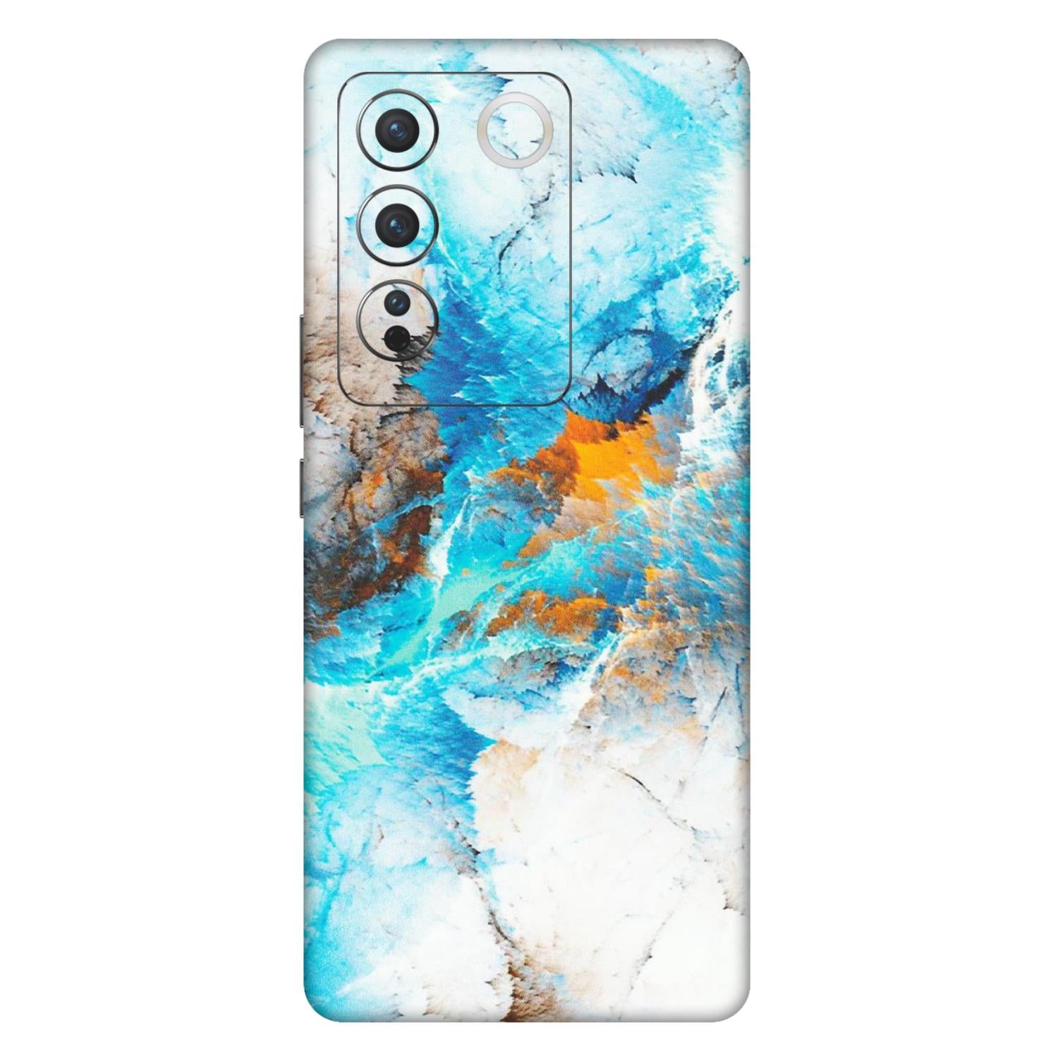VIVO Z/V/X/T/U/S Series Phone Skins (All Models) - Blue Waves Abstract - Matte Finish (M-19) Vivo V27 Pro (5G)