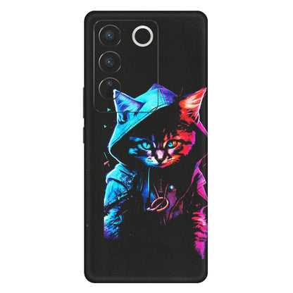 VIVO Z/V/X/T/U/S Series Phone Skins (All Models) - Cyberpunk Cat - Matte Finish (M-45) Vivo V27 Pro (5G)