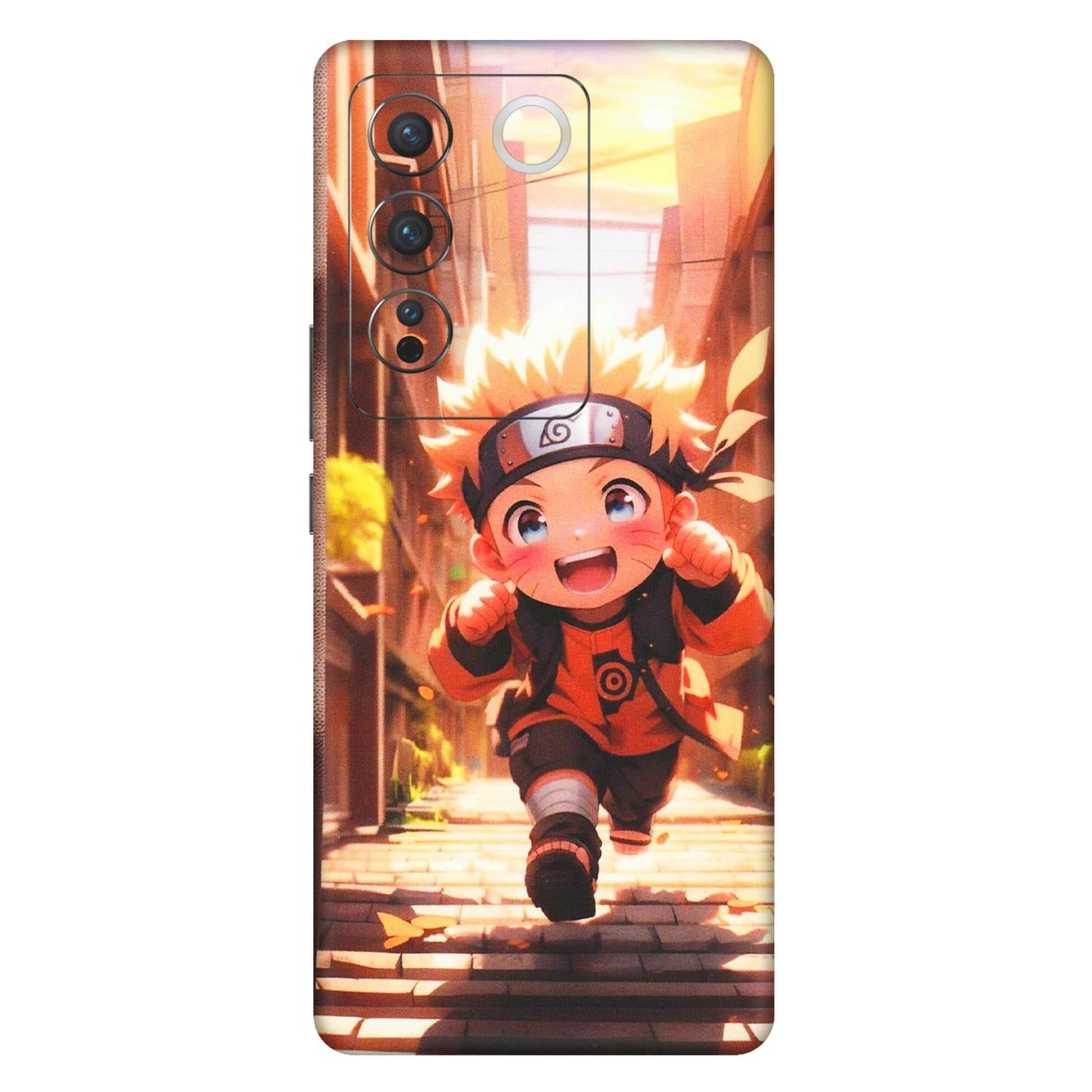 VIVO Z/V/X/T/U/S Series Phone Skins (All Models) - Naruto Cute Toon Running - Matte Finish (M-04) Vivo V27 Pro (5G)