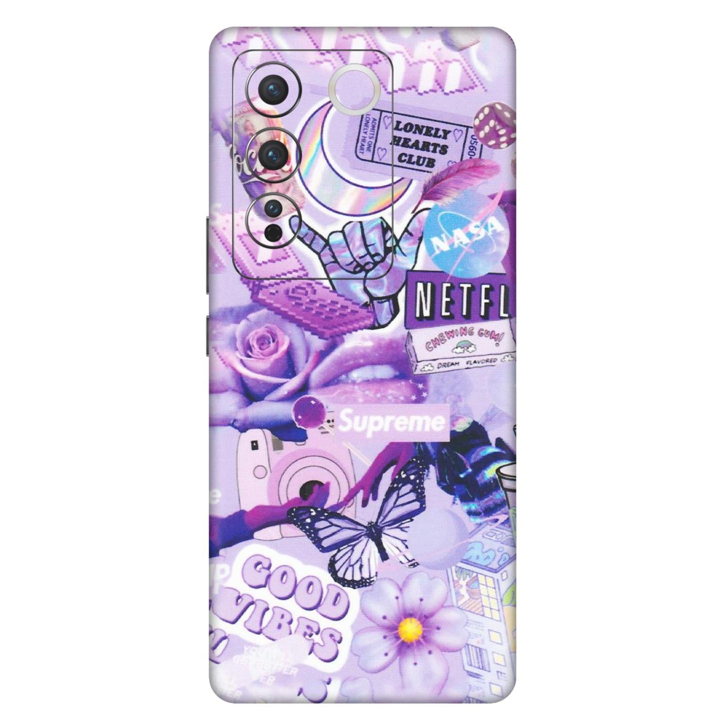 VIVO Z/V/X/T/U/S Series Phone Skins (All Models) - Supreme Purple Magic - Matte Finish (M-88) Vivo V27 Pro (5G)