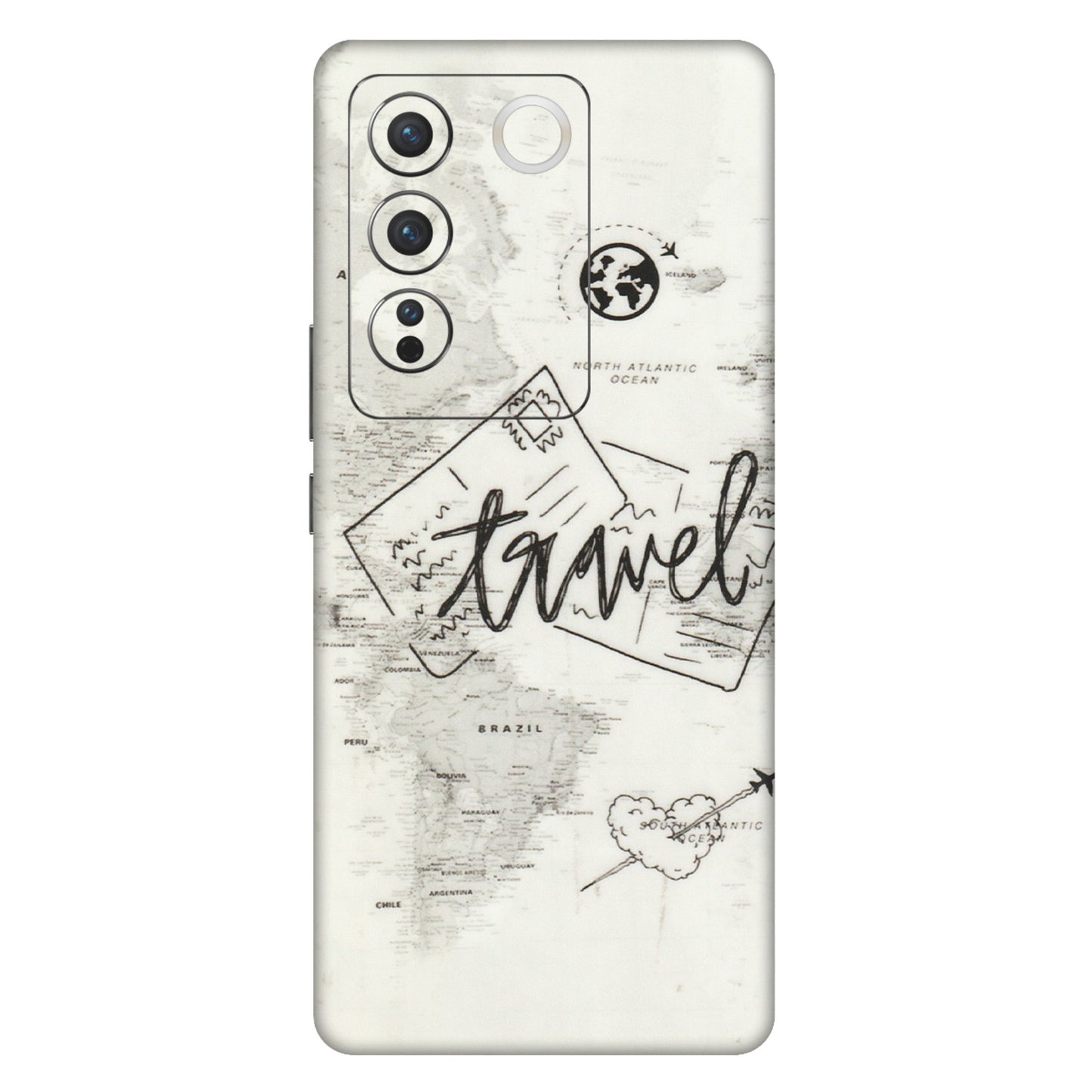 VIVO Z/V/X/T/U/S Series Phone Skins (All Models) - Travel Ticket - Transparent Finish (T-06) Vivo V27 Pro (5G)