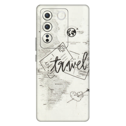 VIVO Z/V/X/T/U/S Series Phone Skins (All Models) - Travel Ticket - Transparent Finish (T-06) Vivo V27 Pro (5G)