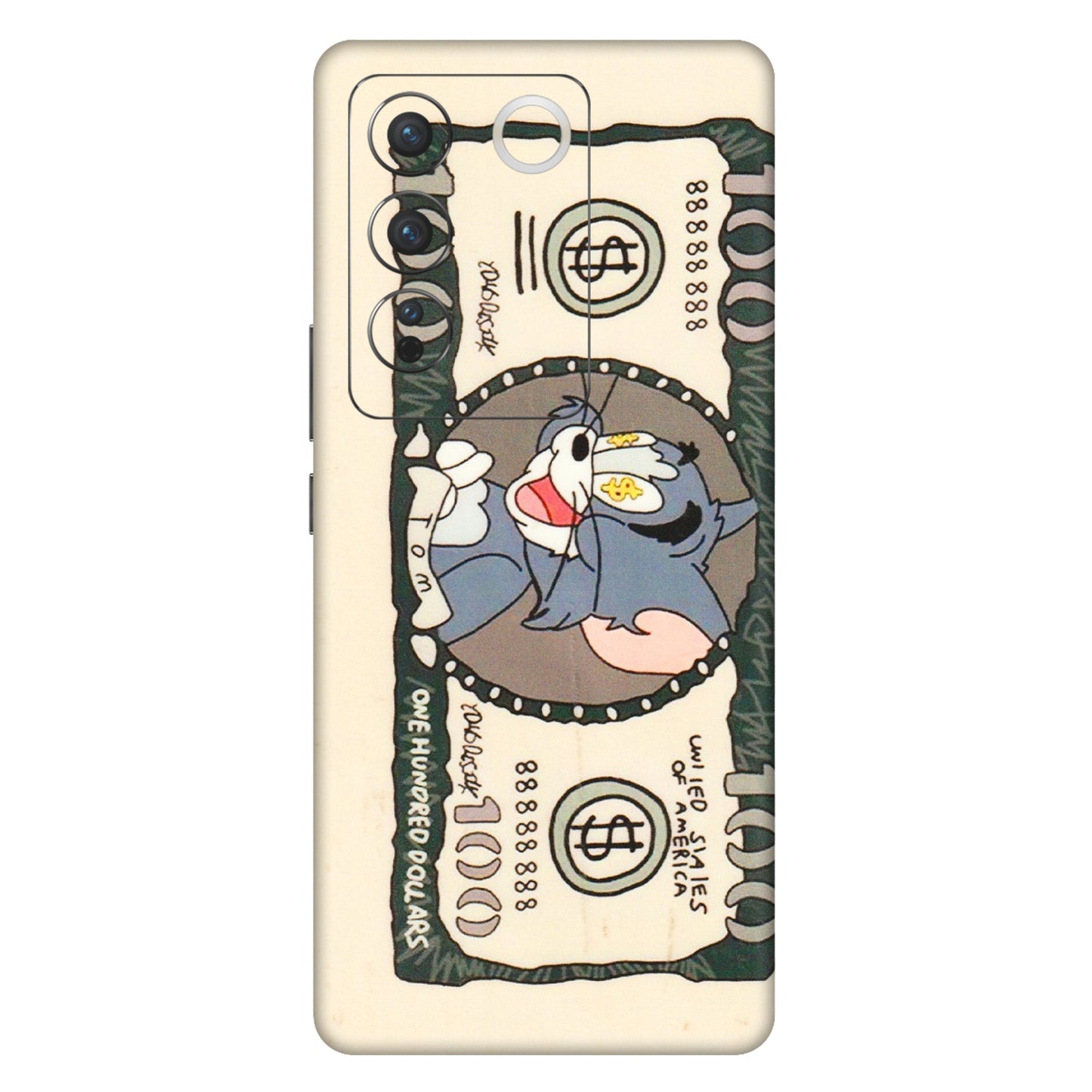 VIVO Z/V/X/T/U/S Series Phone Skins (All Models) - One Hundred Dollar Tom - Transparent Finish (T-16) Vivo V27 Pro (5G)