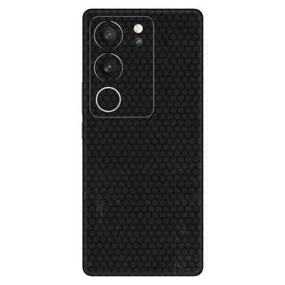 VIVO Z/V/X/T/U/S Series Phone Skins (All Models) - Black honeycomb - 3D Embossed Finish (L-114) Vivo V29 (5G)