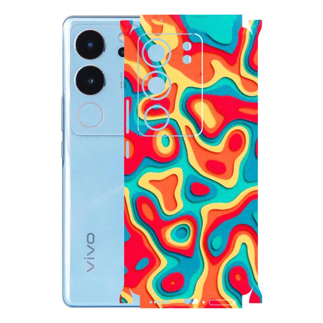 VIVO Z/V/X/T/U/S Series Phone Skins (All Models) - Abstract Swirl - 3D Embossed Finish (L-150) Vivo V29 (5G)