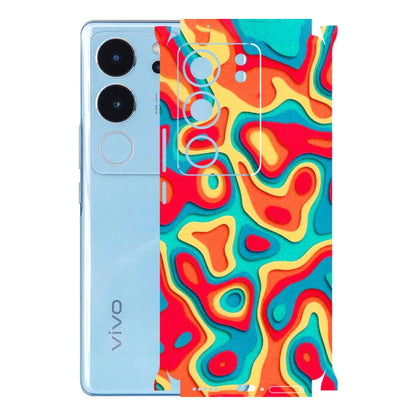VIVO Z/V/X/T/U/S Series Phone Skins (All Models) - Abstract Swirl - 3D Embossed Finish (L-150) Vivo V29 (5G)
