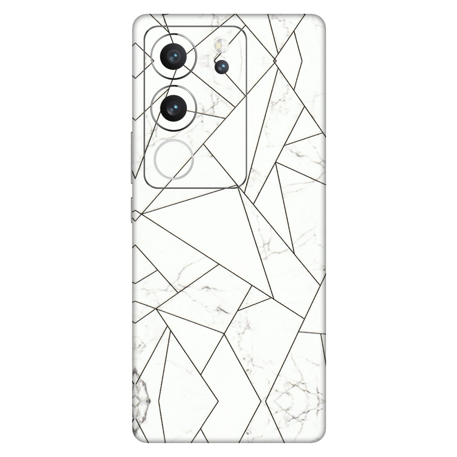 VIVO Z/V/X/T/U/S Series Phone Skins (All Models) - Luxury White Marble Effect - 3D Embossed Finish (L-168) Vivo V29 (5G)